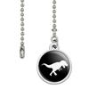 GRAPHICS & MORE Dinosaur Tyrannosaurus Rex Black White Ceiling Fan and Light Pull Chain view 2