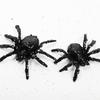 Factory Direct Craft 24 Glittered Black Plastic Creepy Scarey Spiders for Halloween Decorations, Spooky Costumes, Haunted House view 2