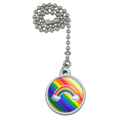 GRAPHICS & MORE Double Rainbow with Clouds Ceiling Fan and Light Pull Chain