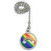GRAPHICS & MORE Double Rainbow with Clouds Ceiling Fan and Light Pull Chain view 1