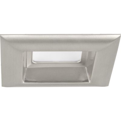 Progress Lighting P8180-09-30K Retrofit 4" LED Square Recessed Trim, Brushed Nickel