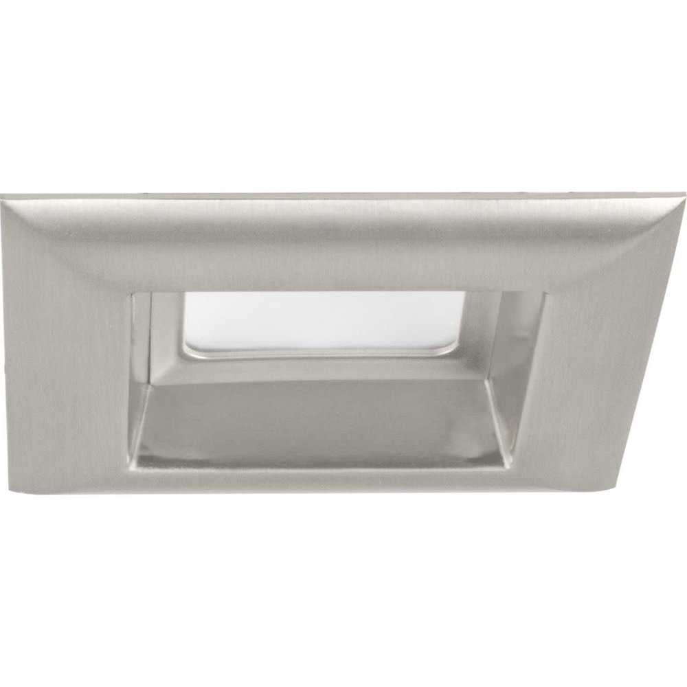 Progress Lighting P8180-09-30K Retrofit 4" LED Square Recessed Trim, Brushed Nickel