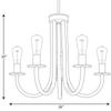 Progress Lighting P400050-020 Swing Five-Light Chandelier, 26" x 26" x 20", Antique Bronze view 2