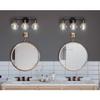 Hansford Collection 3-Light Clear Glass Coastal Bath Vanity Light Antique Bronze view 2