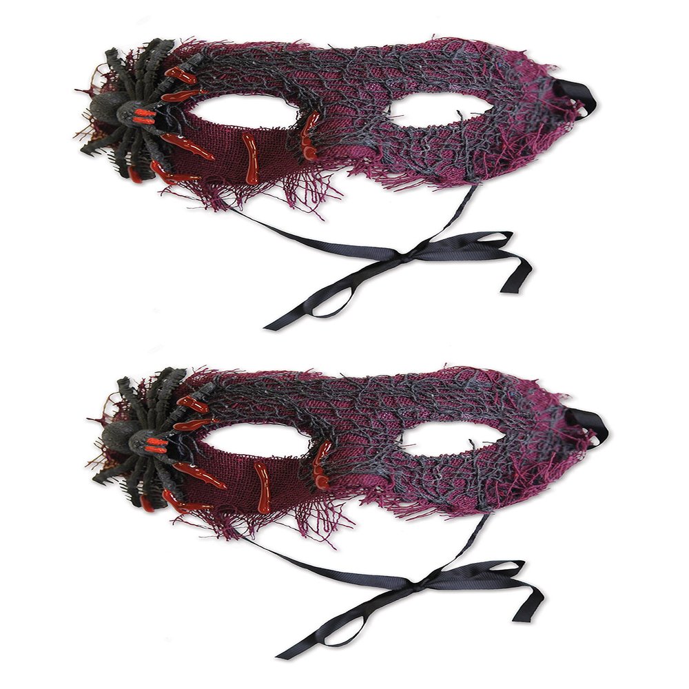 Beistle 00329, 2 Piece Spider Masks, One Size Fits Most