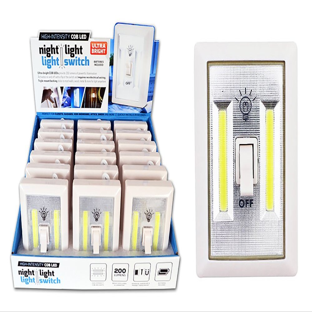 Diamond Visions 08-1562 COB LED Ultra Bright Portable Light Switch in White