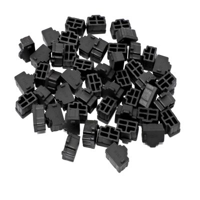 iexcell 50 Pcs Black Ethernet Hub Port RJ45 Anti Dust Cover Cap Protector Plug