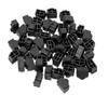 iexcell 50 Pcs Black Ethernet Hub Port RJ45 Anti Dust Cover Cap Protector Plug view 1