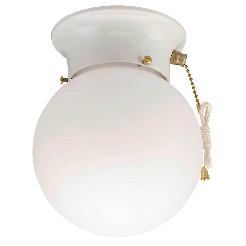 Westinghouse 6668000 Flush Mount, 1-Light 60 Watts, White