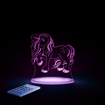 Aloka SleepyLights, Nightlight, Remote Control Included, Magic Unicorn