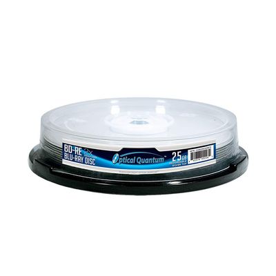 Optical Quantum 10 Pack 2X 25GB BD-RE Blu-ray Blank Disc (MPN: OQBDRE02NPS-10)