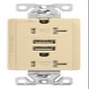 Eaton TR7756V 20 Amp 125V Combination USB 3.1A Charger with Duplex Receptacle, Ivory view 1