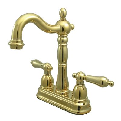 Kingston Brass KB1492AL Bar Faucet without Pop-Up Rod, 4-3/4", Polished Brass