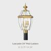 Generation Lighting Lancaster 3-Light Post Lantern in Polished Brass view 4
