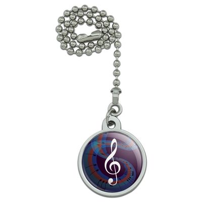 GRAPHICS & MORE Treble Clef on Music Notes Ceiling Fan and Light Pull Chain