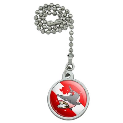 GRAPHICS & MORE Angry Shark Scuba Diving Flag Diver Ceiling Fan and Light Pull Chain