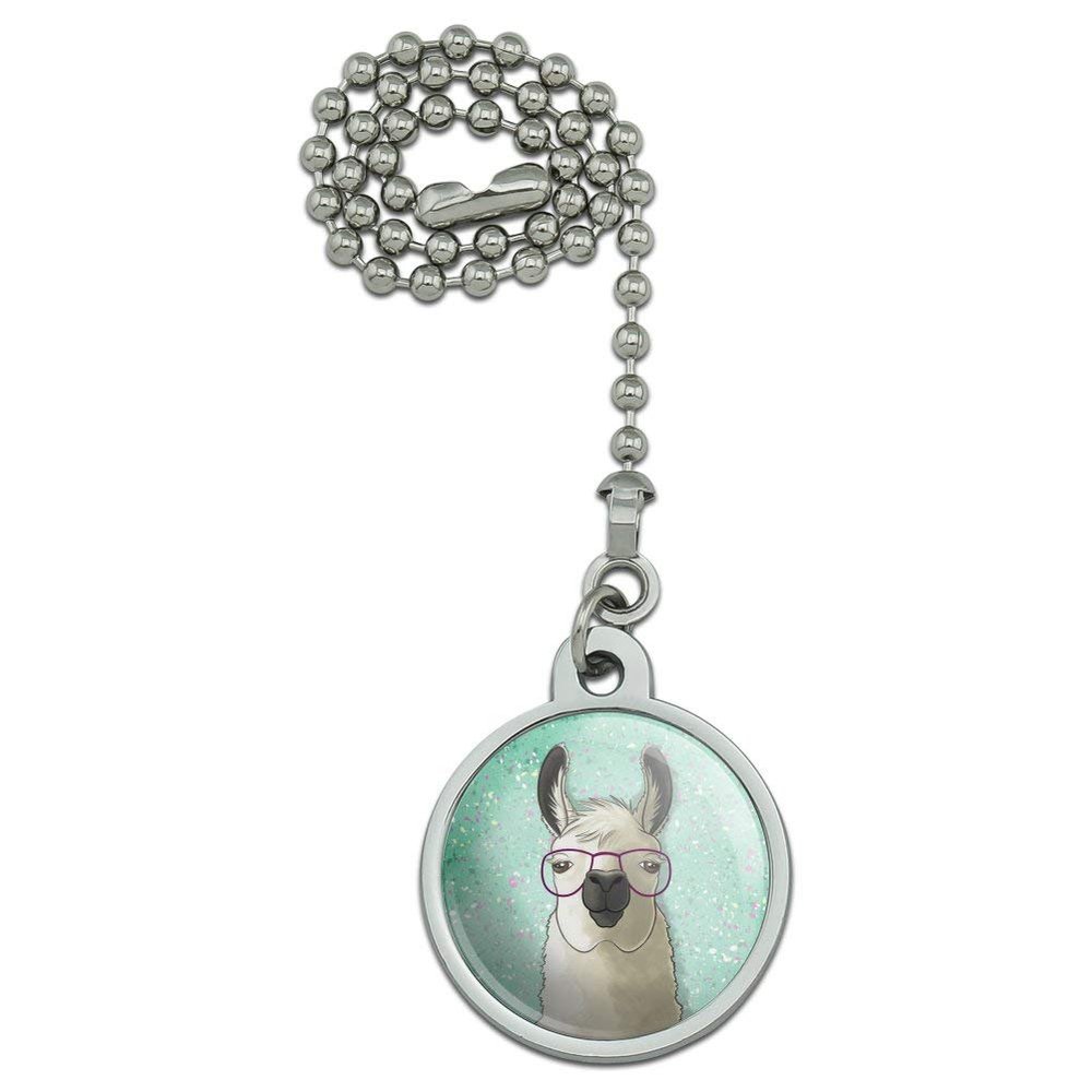 GRAPHICS & MORE Hip Llama with Glasses Ceiling Fan and Light Pull Chain