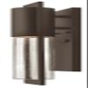 Hinkley Shelter Medium Outdoor LED Wall Mount Lantern, Minimalist Style, Dark Sky-Compliant, Solid Aluminum/Clear Seedy Glass, Buckeye Bronze view 1