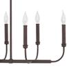Hinkley Alister Collection Eight Light Linear Chandelier, Buckeye Bronze view 2