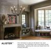 Hinkley Alister Collection Eight Light Linear Chandelier, Buckeye Bronze view 4