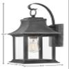 Hinkley Adair Small Single Light Outdoor Wall Mount Lantern, Aged Zinc view 2