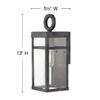 Hinkley Porter Extra Small Wall Mount Lantern, Aged Zinc, 120V, Add Security to Porches, Patios and Exterior Spaces with Ultra-Durable Outdoor Lighting, Aluminum Wall Light, 100w Bulb Included view 3