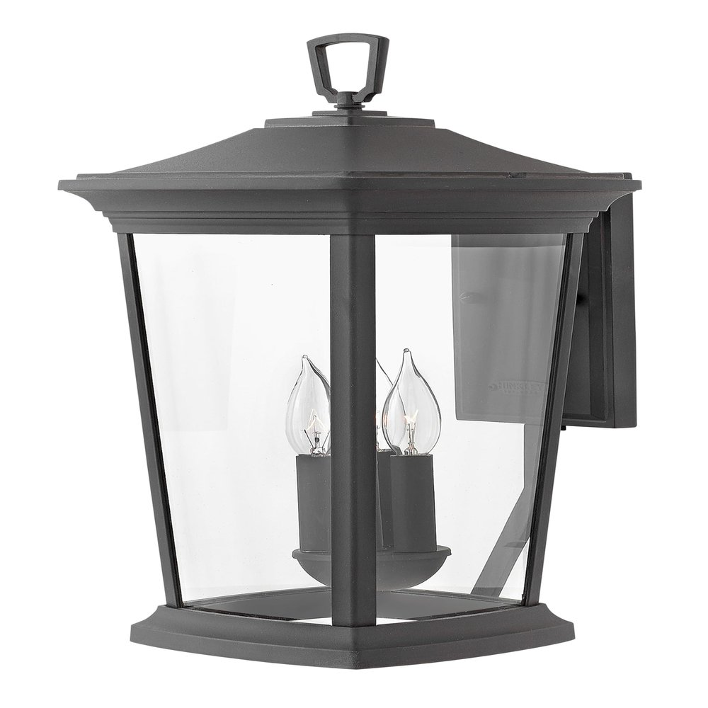 Hinkley Bromley Medium Outdoor Wall Mount Lantern, Museum Black Finish