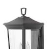 Hinkley Bromley Medium Outdoor Wall Mount Lantern, Museum Black Finish view 3