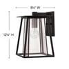 Hinkley Walker One Light Small Outdoor Wall Mount, Black view 2