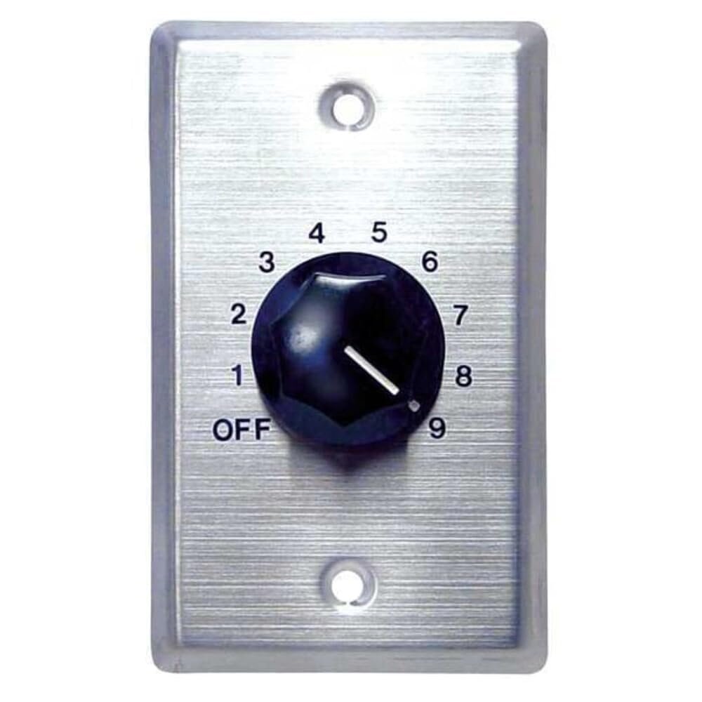 SPECO TECHNOLOGIES 50W 70/25V Mono Attenuator with Steel Wallplate WAT50