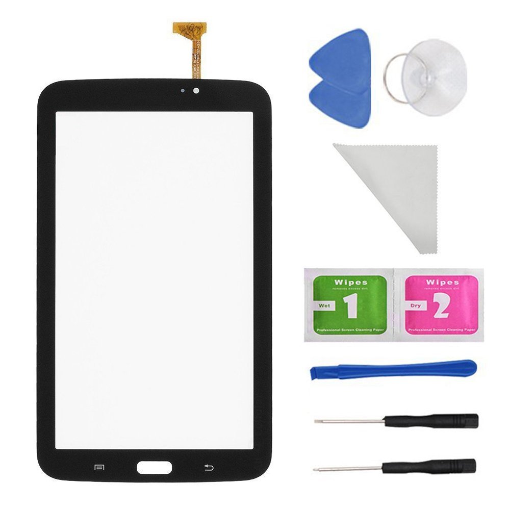 Black Touch Digitizer Screen Replacement for Samsung Galaxy Tab 3 7.0 SM-T210 T210R T210L T217S 217A(WiFi Ver.No Speaker Hole) + PreInstalled Adhesive with Tools