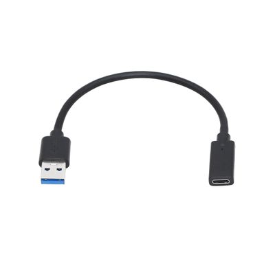 CERRXIAN USB 3.0 Type A Male to USB 3.0 Type C Female Gold Plated Connector Converter Adapter (Black) (15cm)