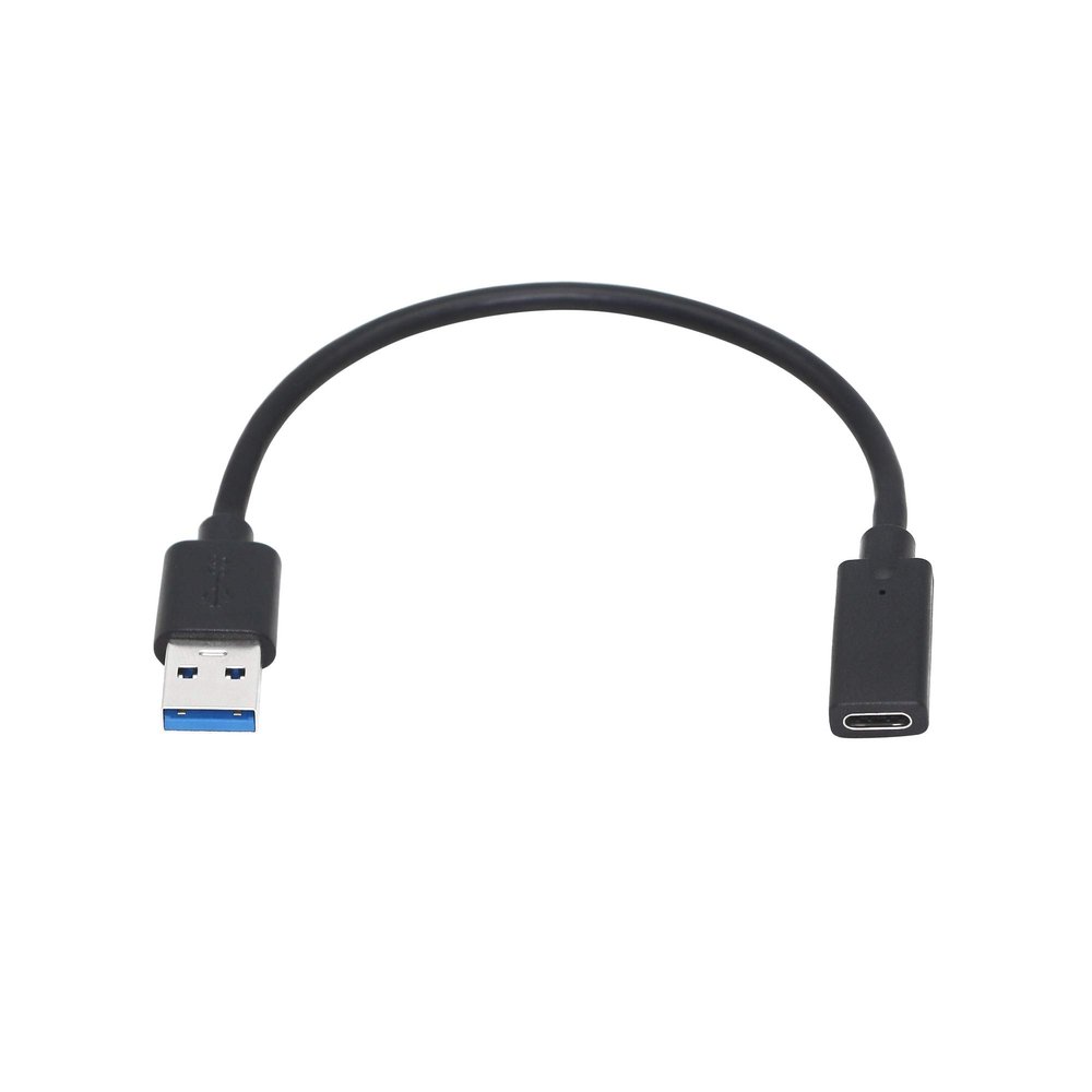 CERRXIAN USB 3.0 Type A Male to USB 3.0 Type C Female Gold Plated Connector Converter Adapter (Black) (15cm)
