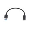CERRXIAN USB 3.0 Type A Male to USB 3.0 Type C Female Gold Plated Connector Converter Adapter (Black) (15cm) view 1