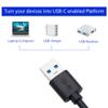 CERRXIAN USB 3.0 Type A Male to USB 3.0 Type C Female Gold Plated Connector Converter Adapter (Black) (15cm) view 3