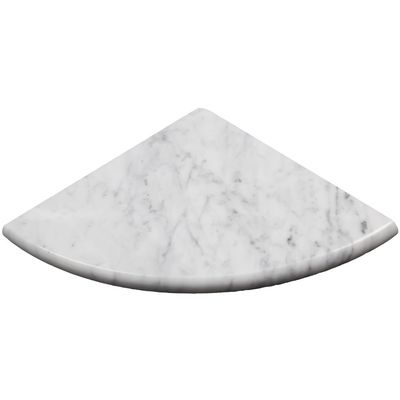 Tenedos Premium Quality Italian Carrara Bianco White Greyish 9x9 Marble Bathroom Accessories Corner Shower Shelf Tile Polished (1 Piece)