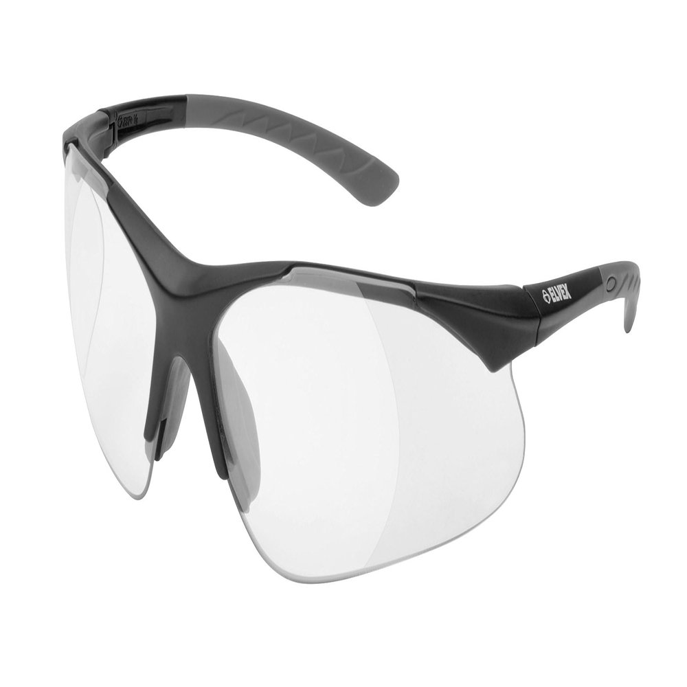 Elvex Delta Plus - WELRX500C05 RX-500C 0.5 Diopter Full Lens Magnifier Safety Glasses, Black Frame/Clear Lens