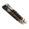 Lace-Up Double Bullpin Holder - Premium Black Leather- Rudedog USA #3011 view 4