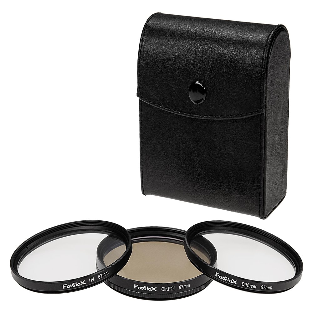 Fotodiox 67mm Filter Kit - UV, Circular Polarizer & Soft Diffusion Filters for 67mm Camera Lenses