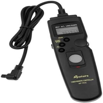 Aputure Remote Shutter Release Timer/Intervalometer - 3C Camera Remote for Professional Canon Cameras (Replaces Canon's RS 80-N3)