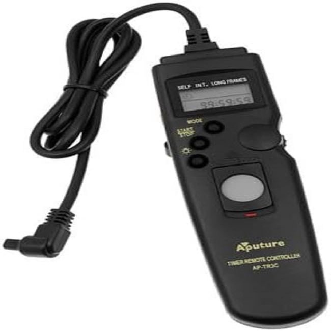 Aputure Remote Shutter Release Timer/Intervalometer - 3C Camera Remote for Professional Canon Cameras (Replaces Canon's RS 80-N3)