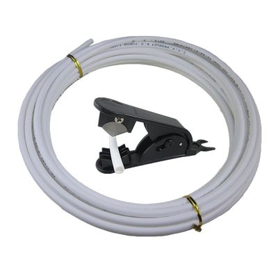 Lemoy Size 1/4 Inch, 10 Meters 30 feet Length Tubing Hose Pipe for RO Water Filter System +tube cutter (White 10 meters30 feet)