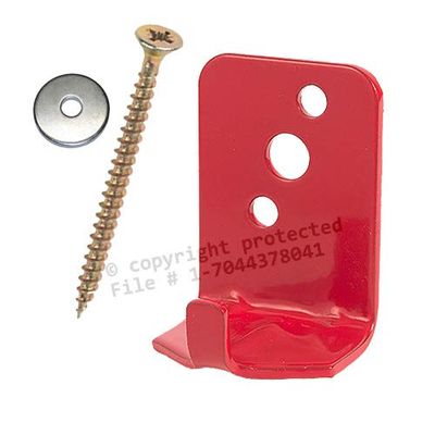 (Lot of 1) Fire Extinguisher Bracket, Wall Hook, Mount, Hanger, Universal for 5 Lb. Extinguishers with Free Screws or WASHERS