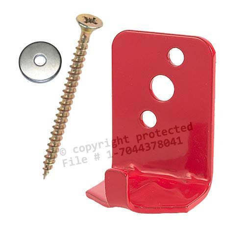 (Lot of 1) Fire Extinguisher Bracket, Wall Hook, Mount, Hanger, Universal for 5 Lb. Extinguishers with Free Screws or WASHERS