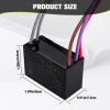 Podoy Ceiling Fan Capacitor 4.5uF+5uF+6uF 5 Wire Compatible with BM CBB61 view 3