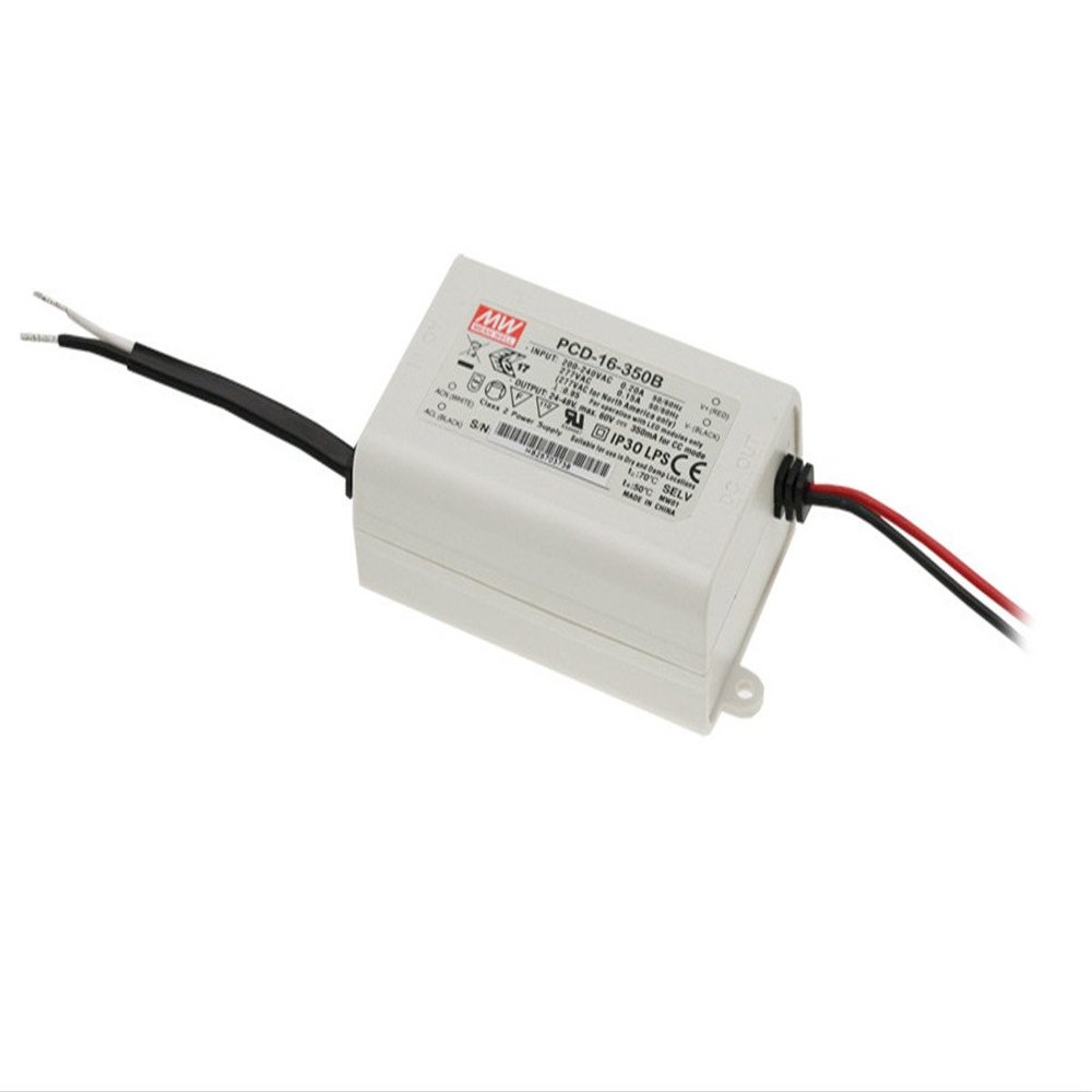 MW Mean Well PCD-16-350B 48V 350mA 16.8W Single Output LED Power Supply with PFC