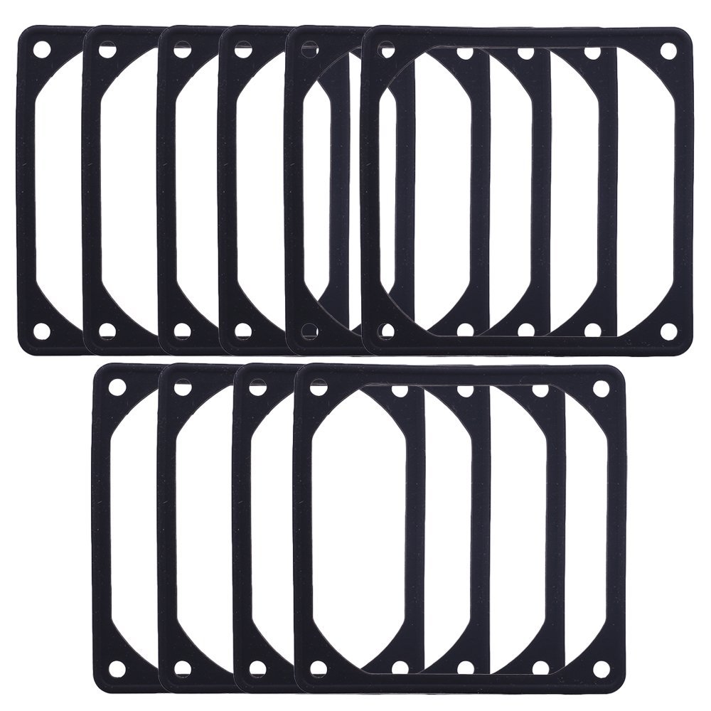 10pcs 80mm Black Anti-Vibration Rubber Fan Gasket Silicone Shock Proof Absorption Pad for Computer PC Case