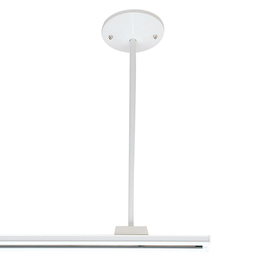 Nora Track Light NT-305W - White - 18 in. Pendant Assembly Kit - Single or Dual Circuit - Compatible with Halo Track