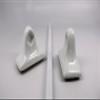 Bath Accessories 24" White Ceramic Towel Bar - Not for Flat Surface Installation view 2
