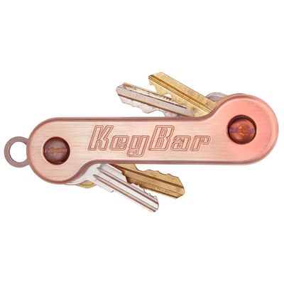KeyBar Copper Key Organizer EDC Tool | Everyday Carry Compact Key Holder Multi-Tool and Keychain Organizer with Pocket Clip (Holds up to 12 Keys) Made in the USA